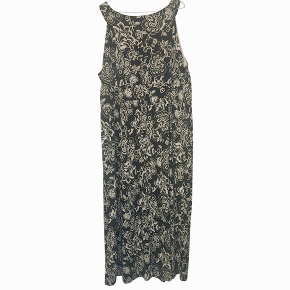 Meri Skye dress Womens Plus Size 4X Floral Maxi Sleeveless USA granneycore 90s - Picture 2 of 6